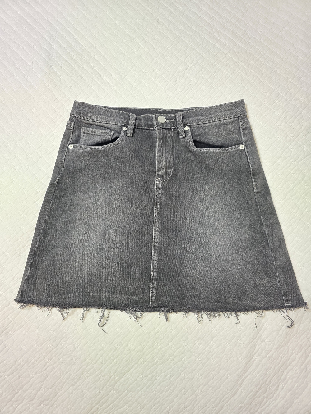 Blank NYC Black Washed Denim Skirt